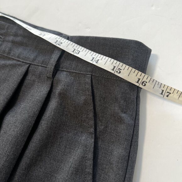 Reformation Sz 10 Mason Hi Rise Trousers Pleated Wide Leg Pants Charcoal Gray - Picture 7 of 11